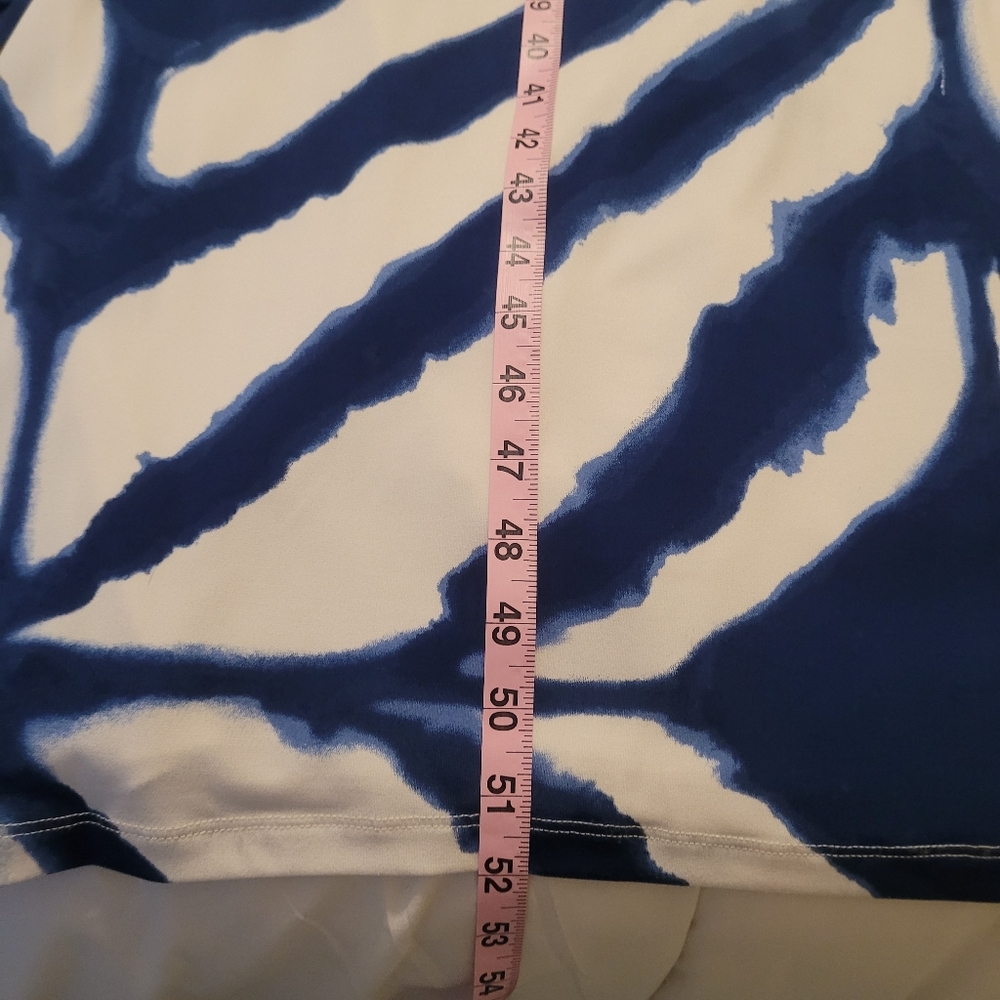 Muse blue & white multi backless maxi dress. Size 10. - Picture 8 of 9